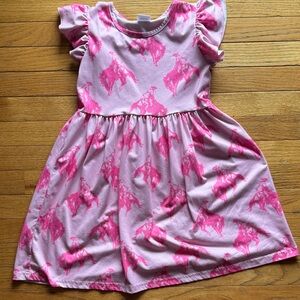 Boutique Pink girl’s Dress with Ruffle Sleeves